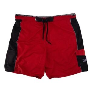 AFTCO Board Shorts Mens 42 Red Black Fishing Pool Outdoor Beach Surf Swim Trunks
